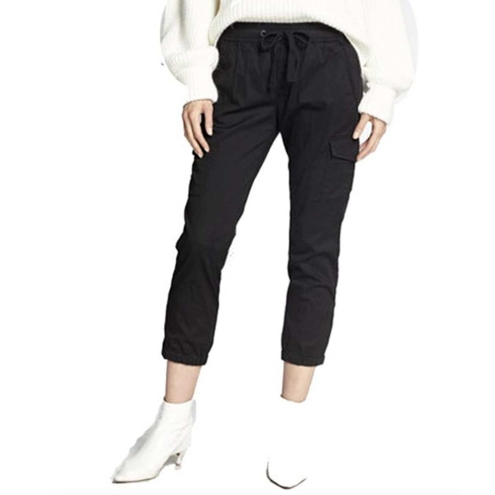 Sanctuary Womens Cargo Jogger Pants Charcoal Gray Ruched Ankle Size M